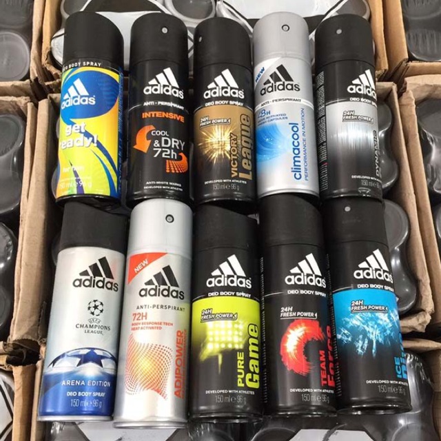 Combo 3 Chai Xịt Khử Mùi Toàn Thân Adidas 150ml Châu Âu