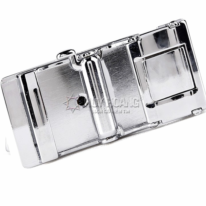 Đầu khóa Huy Hoàng mặt da bò đen khóa kim loại bạc HP9116