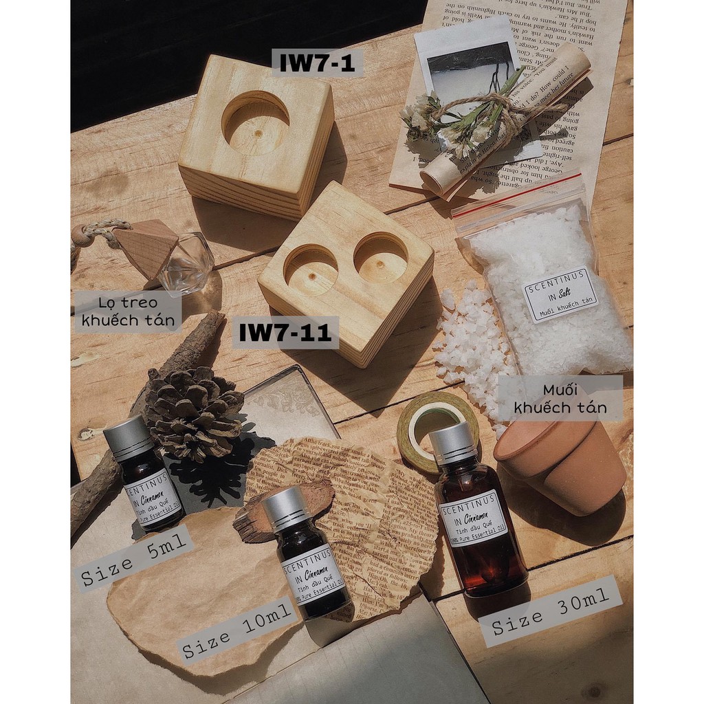 Khay gỗ đựng muối khuếch tán tinh dầu