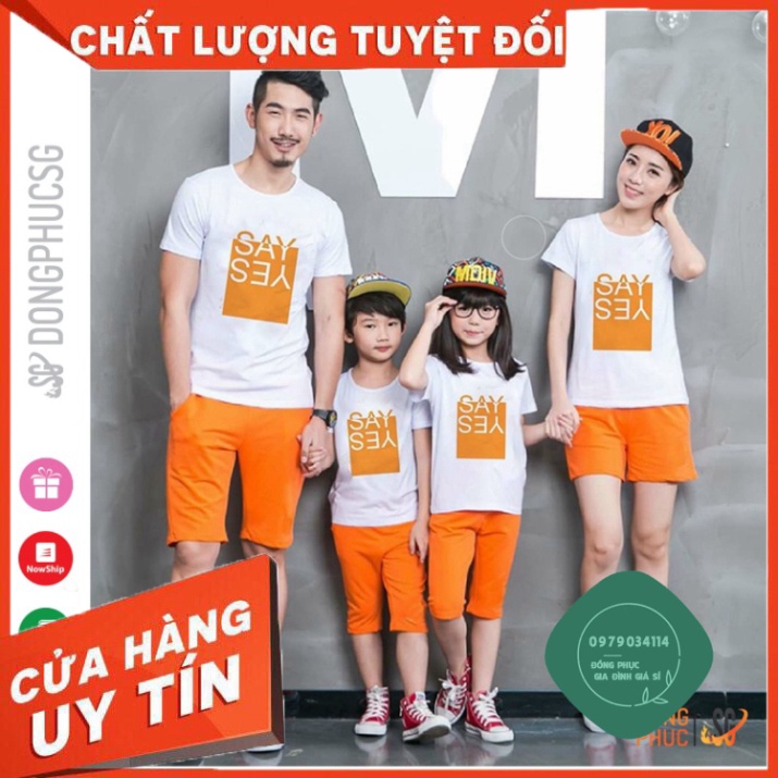 Áo thun giá sỉ Đồng phục gia đình 3/4/5 người nguyên set áo quần đi biển du lịch nổi bật thun mềm mịn BGD298 | SG