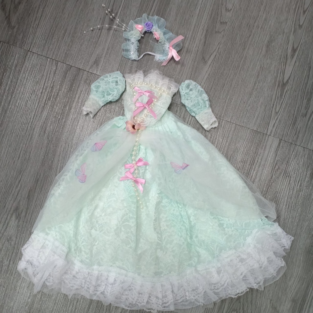 Váy Tiểu Thư Sang Trọng Cho Búp Bê 60cm