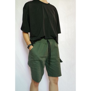 QUẦN SHORT KAKI UNISEX (màu rêu)