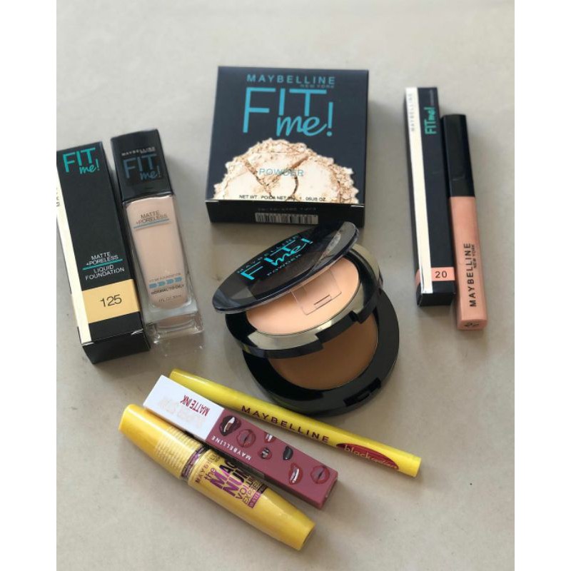 (hàng Mới Về) Bộ Mỹ Phẩm 7 Trong 1 Maybelline Fit Me Dành Cho Người Mới Bắt Đầu