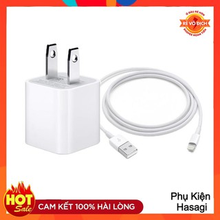 Củ iphone zin chính hãng bóc máy vuông 5w + dây sạc