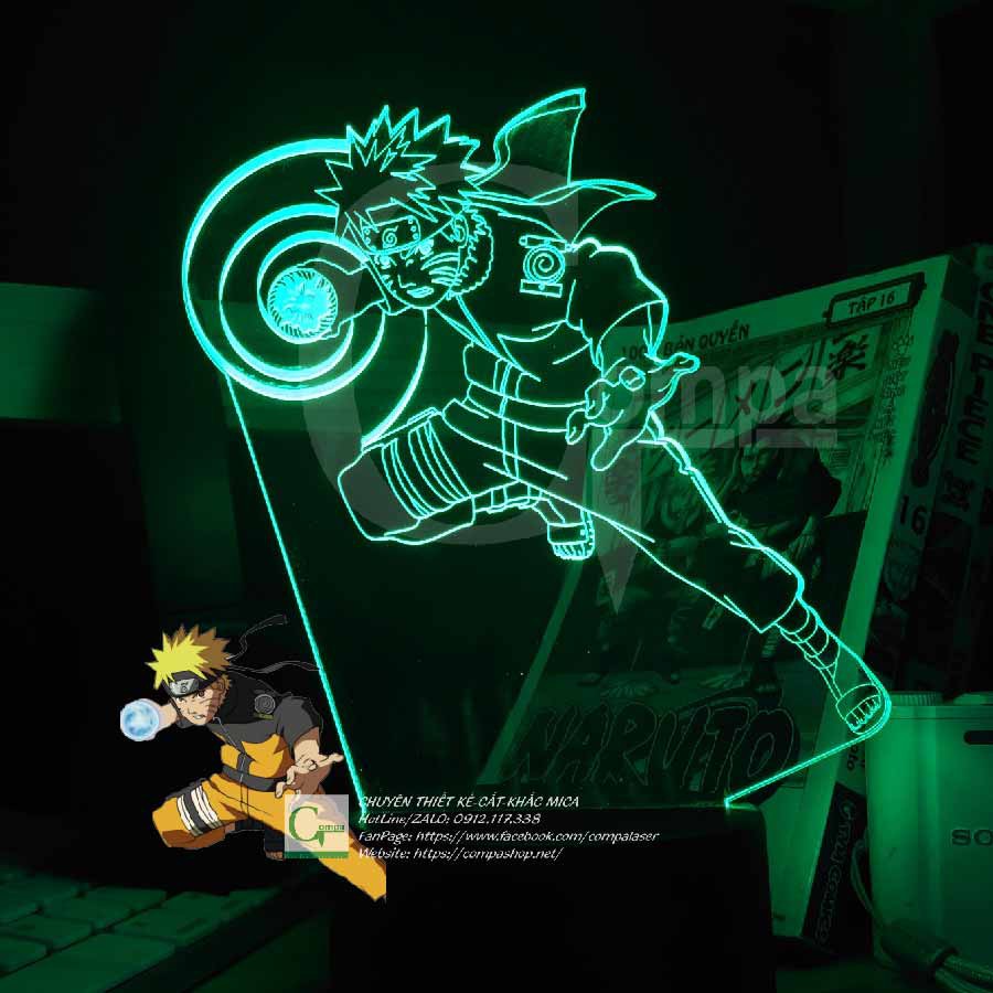 [Đèn Ngủ Để Bàn] Đèn Ngủ Anime Naruto Uzumaki Naruto Type 03 ANAR0103 16 Màu tùy chỉnh, quà tặng sinh nhật