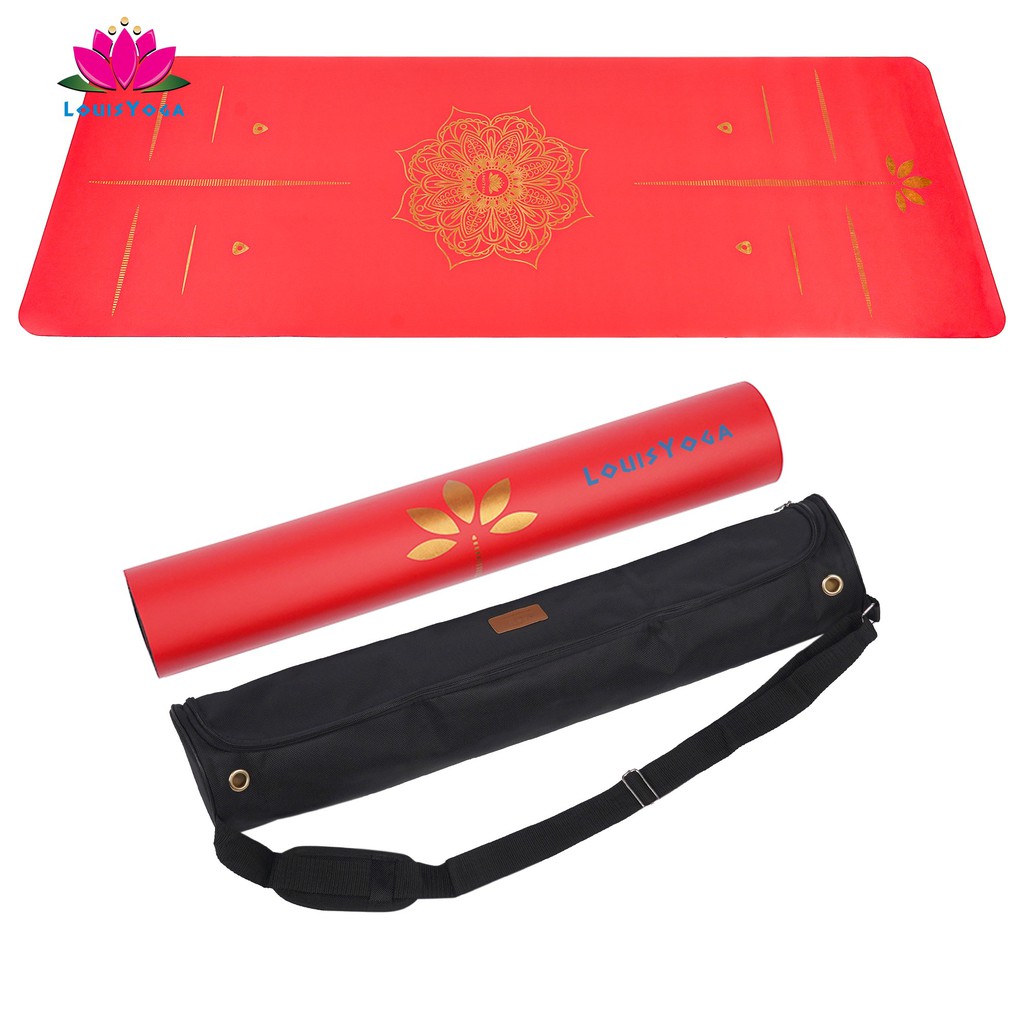 Thảm cao su tập yoga Louis 183x68x0.45cm định tuyến - Chất liệu cao su chống thấm, chống trơn, chống trượt