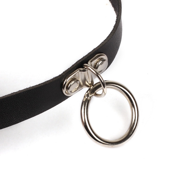 Vòng Cổ choker Bằng Da Màu Đen Phong Cách Harajuku punk Hình Học Trái Tim Cho Nữ