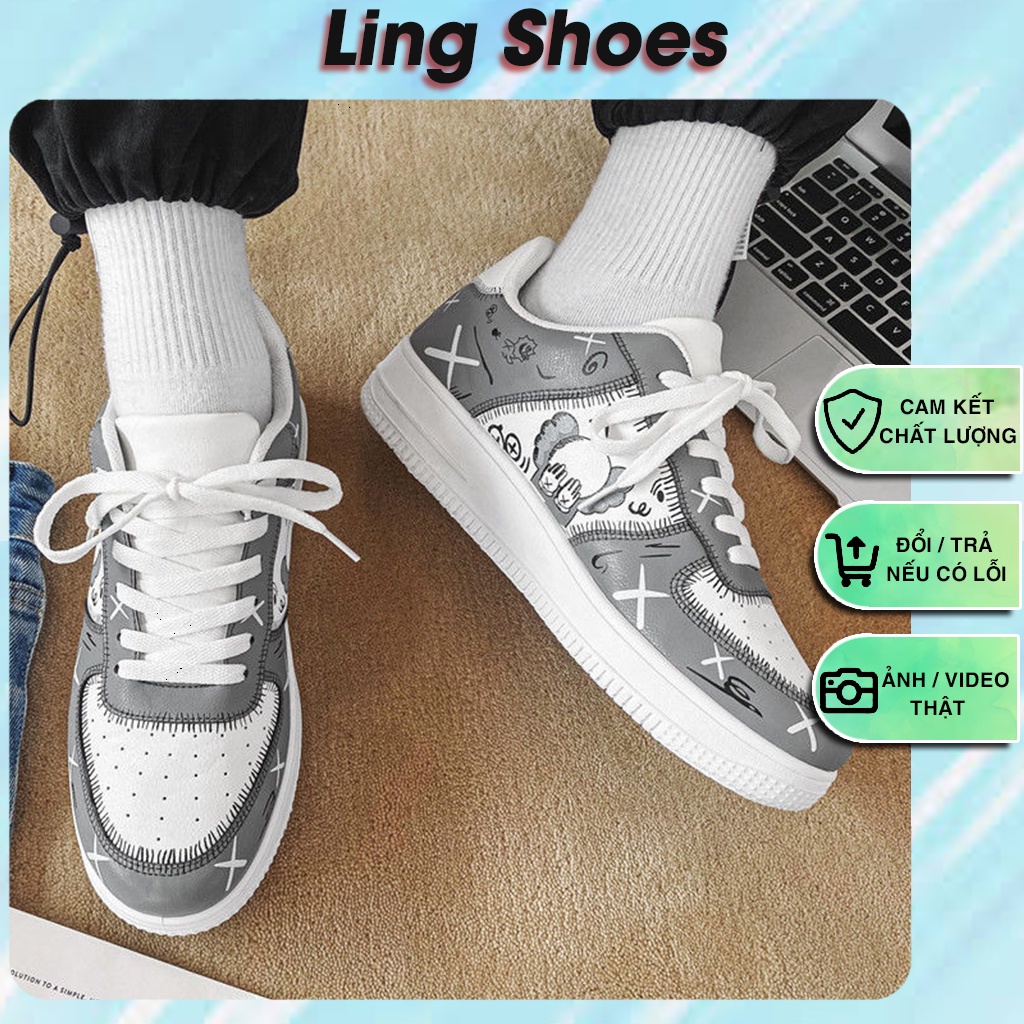 [Ảnh+Video Thật] Giày Bearbrick Custom Air Jordan cổ thấp Chất Da Cao Cấp In Nhiệt Không Phai, Giày Thể Thao Nam Nữ