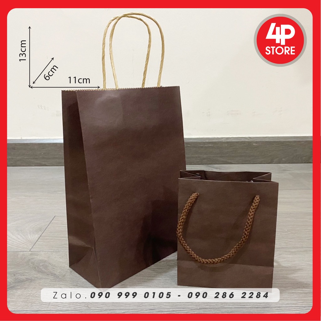 01 Túi  Kraft Xịn màu Nâu Đậm