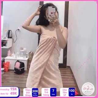 Khăn Tắm Bông Hàn Quốc Lông Mềm Mịn Cao Cấp, Khăn Đi Biển Kích Thước 0.7x1.4m