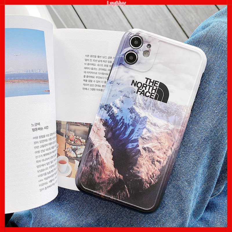 Ốp Điện Thoại Silicon IMD Mềm Hình Phong Cảnh Núi Tuyết Northface Cho IPhone 7Plus/8Plus XS XR XSmax 11 11pro 11promax 12