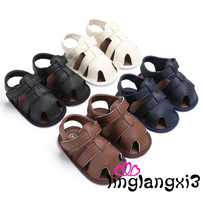 Giày sandal đế mềm mũi tròn có lỗ thoáng khí sành điệu cho bé mới tập đi