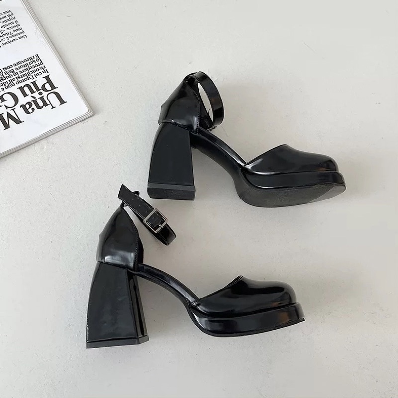 GIÀY BÚP BÊ ĐẾ CAO 9CM B263 CÓ QUAI