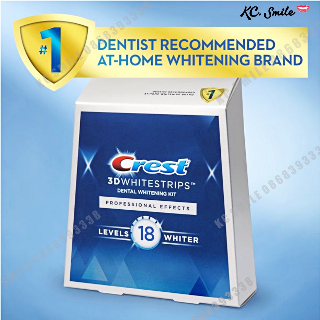 Miếng dán trắng răng Crest 3D white Professional Effects USA - Dành cho răng thường