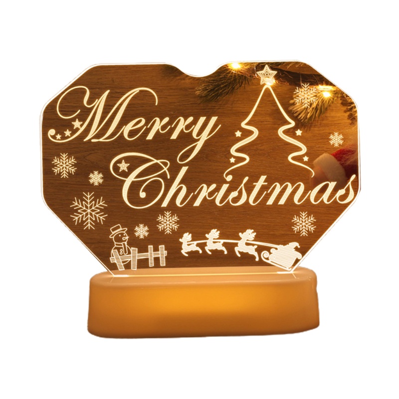 Đèn Led 3d Hình Ông Già Noel Để Bàn Trang Trí Giáng Sinh