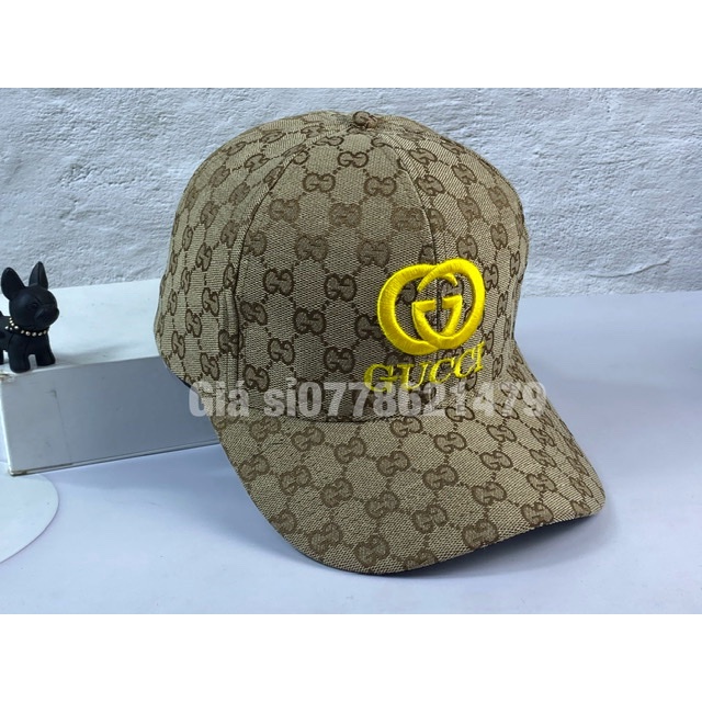 Mũ lưỡi trai nam nữ gG thêu chỉ nổi vàng thời trang  Đặt biệt: (tặng kèm 1 cái khẩu trang KF94)