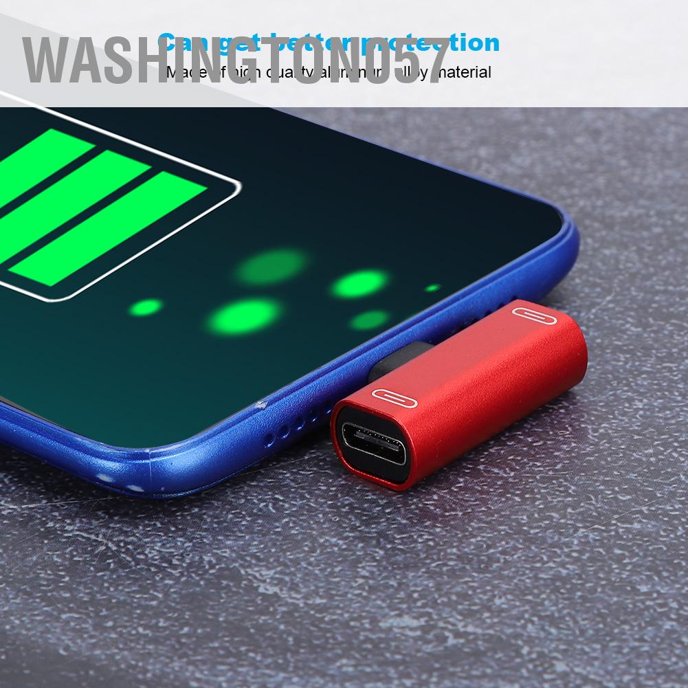 Washington057 2PCS Type‑C Converter Splitter Dual 2 In 1 to Headphone USB Audio Charger Adapter