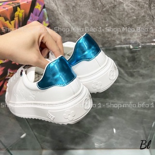 Giày thể thao lv stick vân chìm gót pha fullbox