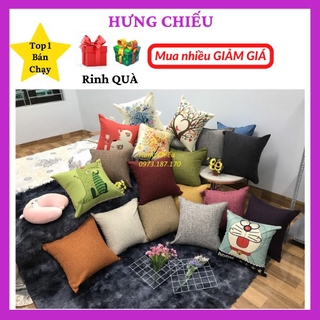 Gối tựa lưng sofa, gối vuông, gối trơn 45x45cm ( bao gồm cả vỏ và ruột )