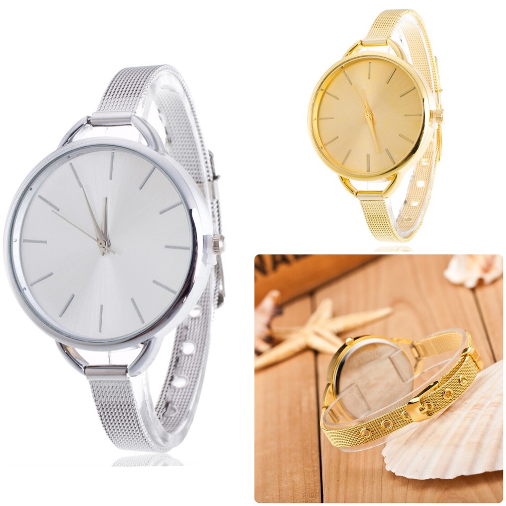 ĐỒNG HỒ NAM NỮ QUARTZ MẶT TO DÂY THÉP SIÊU LẠ