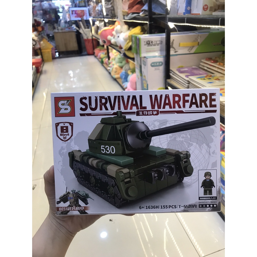 Đồ Chơi Xếp Hình Quân Sự Xe Tăng - Nhiều Mẫu