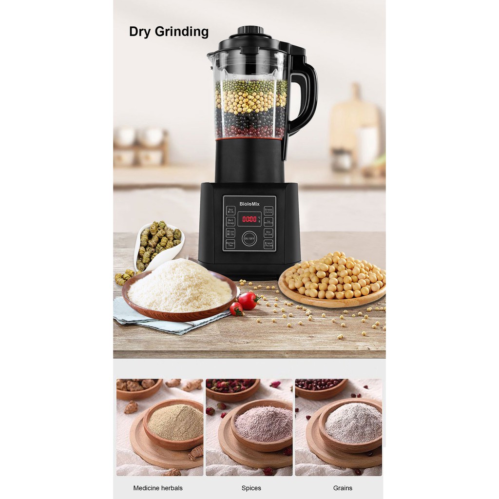 Máy xay sinh tố lọ thủy tinh 1,75L BioloMix H5300 xay và làm nóng với 8 chức năng cài đặt sẵn