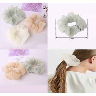 Dây Buộc Tóc Phối Lưới Xuyên Thấu Thời Trang Cho Nữ