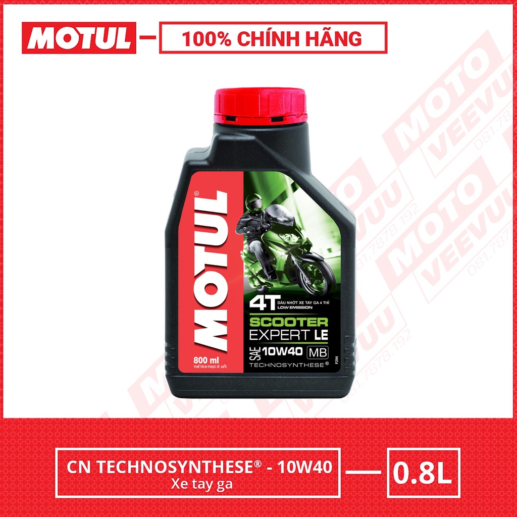 Dầu nhớt xe tay ga Motul Scooter Expert LE 4T 10W40 SM MB 800ml Bán tổng hợp