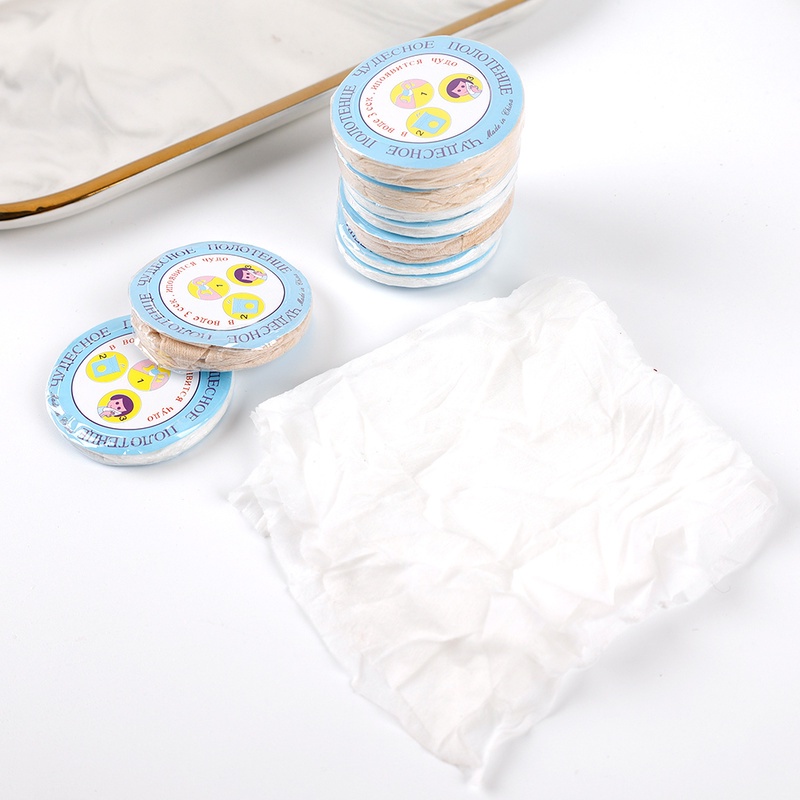 Khăn Nén Không Dệt Dùng 1 Lần Màu Sắc Ngẫu Nhiên Tiện Dụng