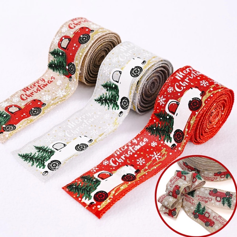 Cuộn Dây Ruy Băng 5M Nhiều Màu Sắc Dùng Trang Trí Cây Thông Giáng Sinh Năm Mới