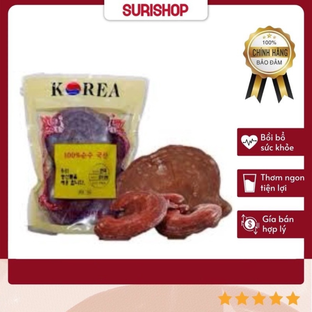 Nấm Linh Chi Đỏ Nguyên Tai Hàn Quốc Túi 1kg Nấm Giúp Giảm Lão Hóa Bảo Vệ Gan Thận Bổ Não Lợi Tiểu Tăng Tuổi Thọ Đẹp Da