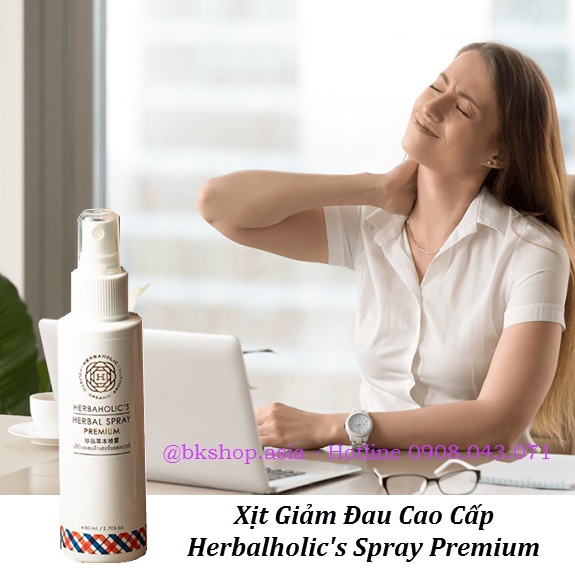 XỊT CAO CẤP GIẢM ĐAU TỨC THÌ HERBALHOLIC SPRAY PREMIUM 20ML CHÍNH HÃNG - 8420