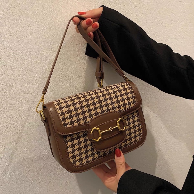 Túi Xách Nữ Hoạ Tiết Kẻ Sang Trọng