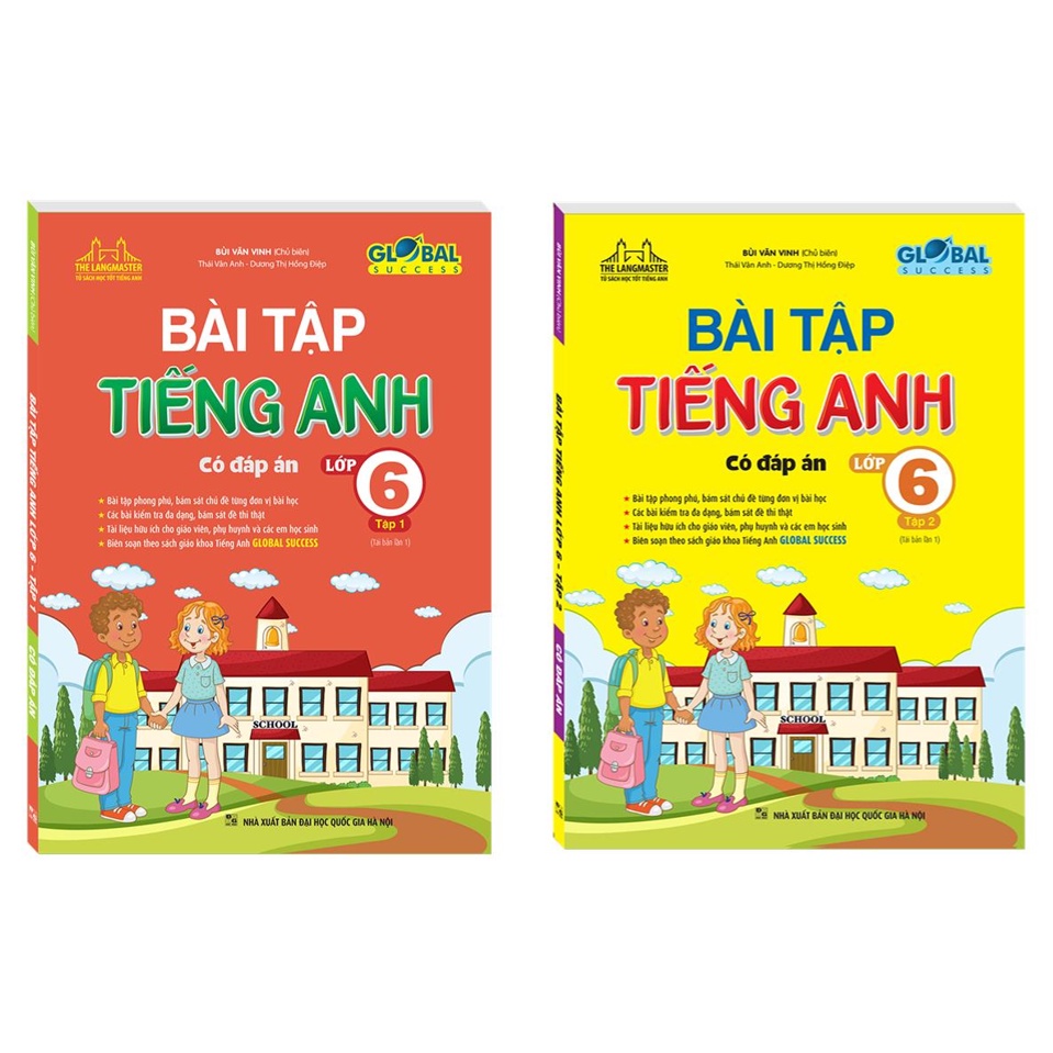 Sách - Combo GLOBAL SUCCESS - Bài tập tiếng anh lớp 6 (có đáp án)