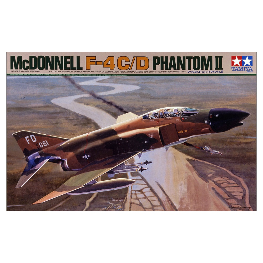 Mô hình máy bay quân sự 1/32 SCALE McDONNELL F-4 C/D PHANTOM ii 60305 Tamiya