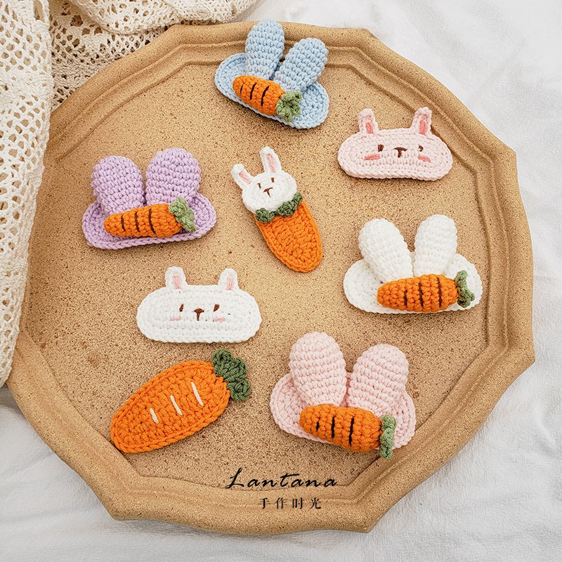 Kẹp Tóc Mái Handmade Len Đan Thêu Cute Nhỏ Xinh Dễ Thương Ulzzang Phong Cách Hàn Quốc