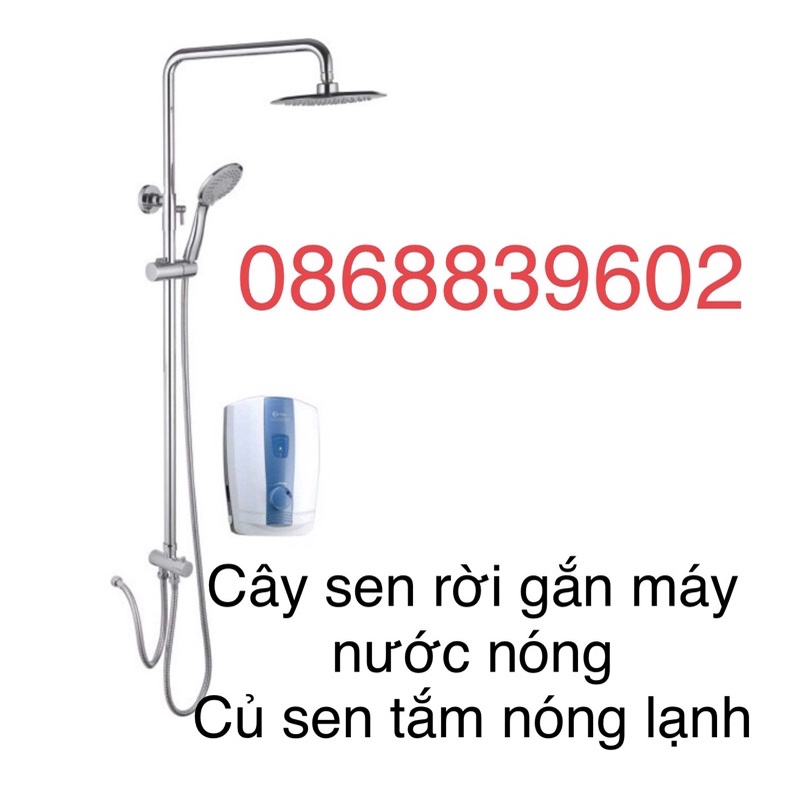 Cần sen cây rời cao cấp ,cây sen tắm nóng lạnh rời gắn máy nước nóng trực tiếp,củ sen nóng lạnh hàng loại 1