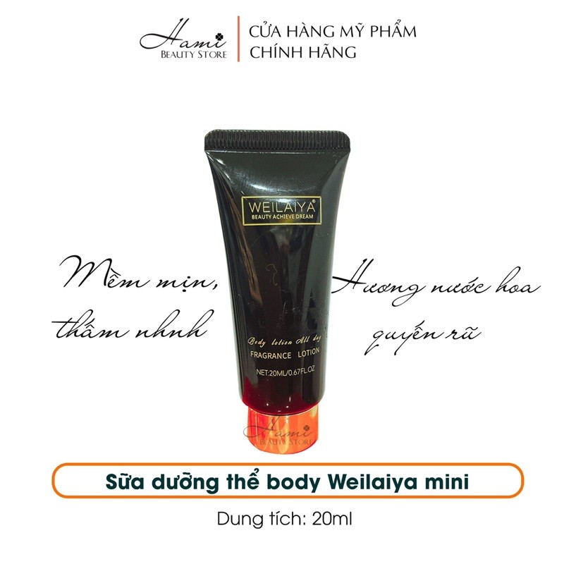 Sữa dưỡng thể body lotion Weilaiya mini hương nước hoa 20ml