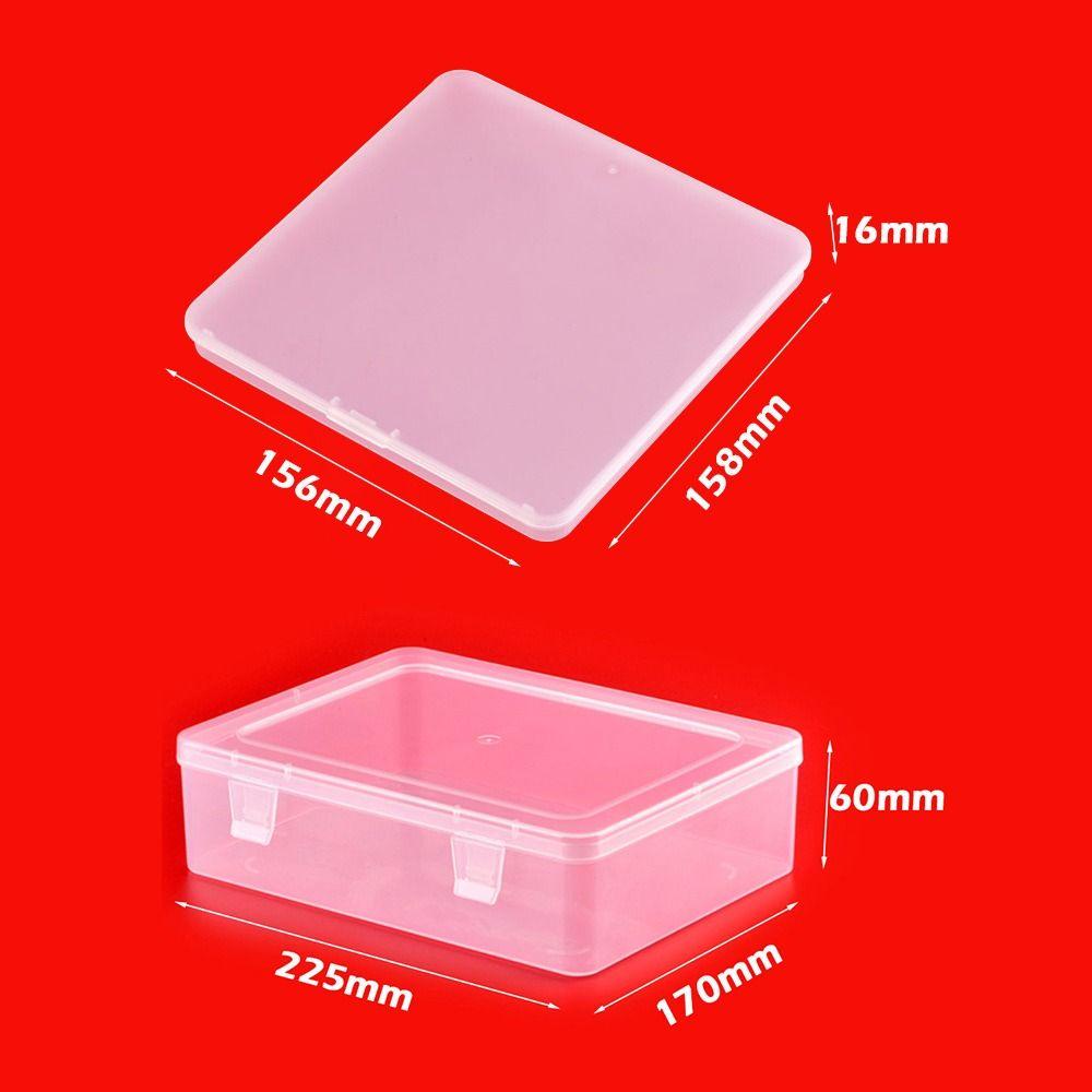 Hộp Đựng Đồ Dùng Hình Vuông Nhỏ Trong Suốt 2 Kích Cỡ Tiện Dụng Ốp