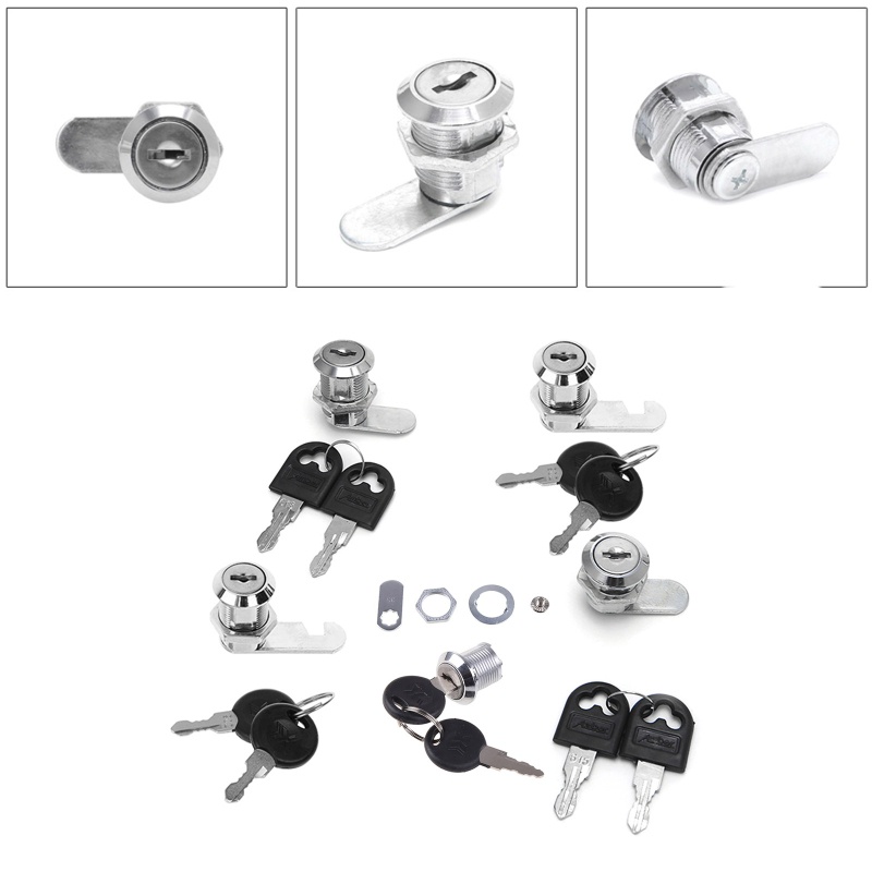 Ổ Khóa + 2 Chìa Khóa 10-30mm Chuyên Dụng Cho Tủ Chén / Ngăn Kéo