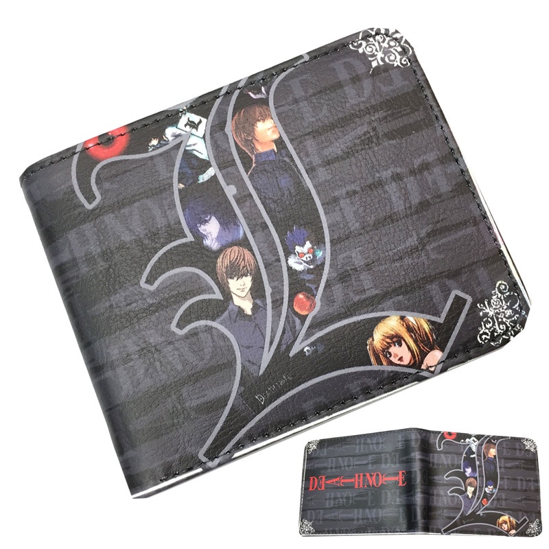 Ví Gập Da PU In Hoạt Hình DEATH NOTE Ryuk Lawliet Thời Trang Cho Nam
