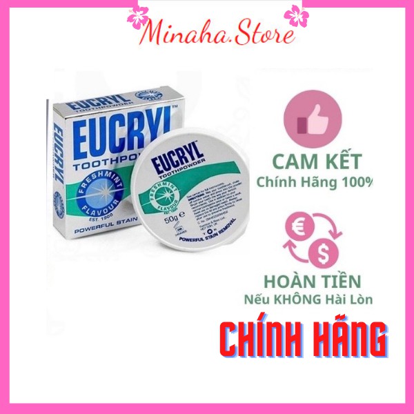 Bột Trắng Răng EUCRYL Toothpowder tẩy trắng răng thơm miệng chính hãng (50g