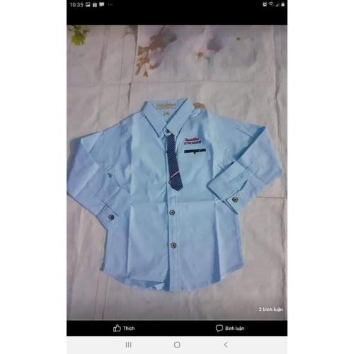 Sơ mi cho bé trai chất liệu vải mềm mịn đẹp co giãn tốt nhất mặc thoải mái cho bé yêu .........................