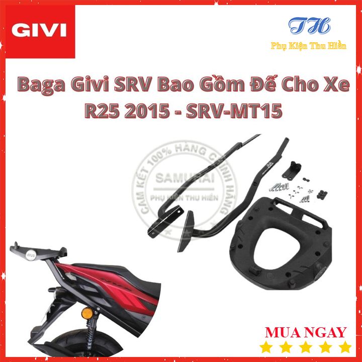 Baga Givi SRV Cao Cấp Chịu Lực Tốt Bao Gồm Đế Cho Xe R25 2015 - SRV-MT15