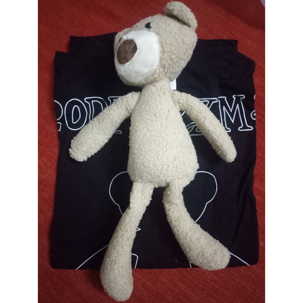 Siêu hot Áo phông thời trang kèm gấu bông đính sau lưng - vải cotton 100%