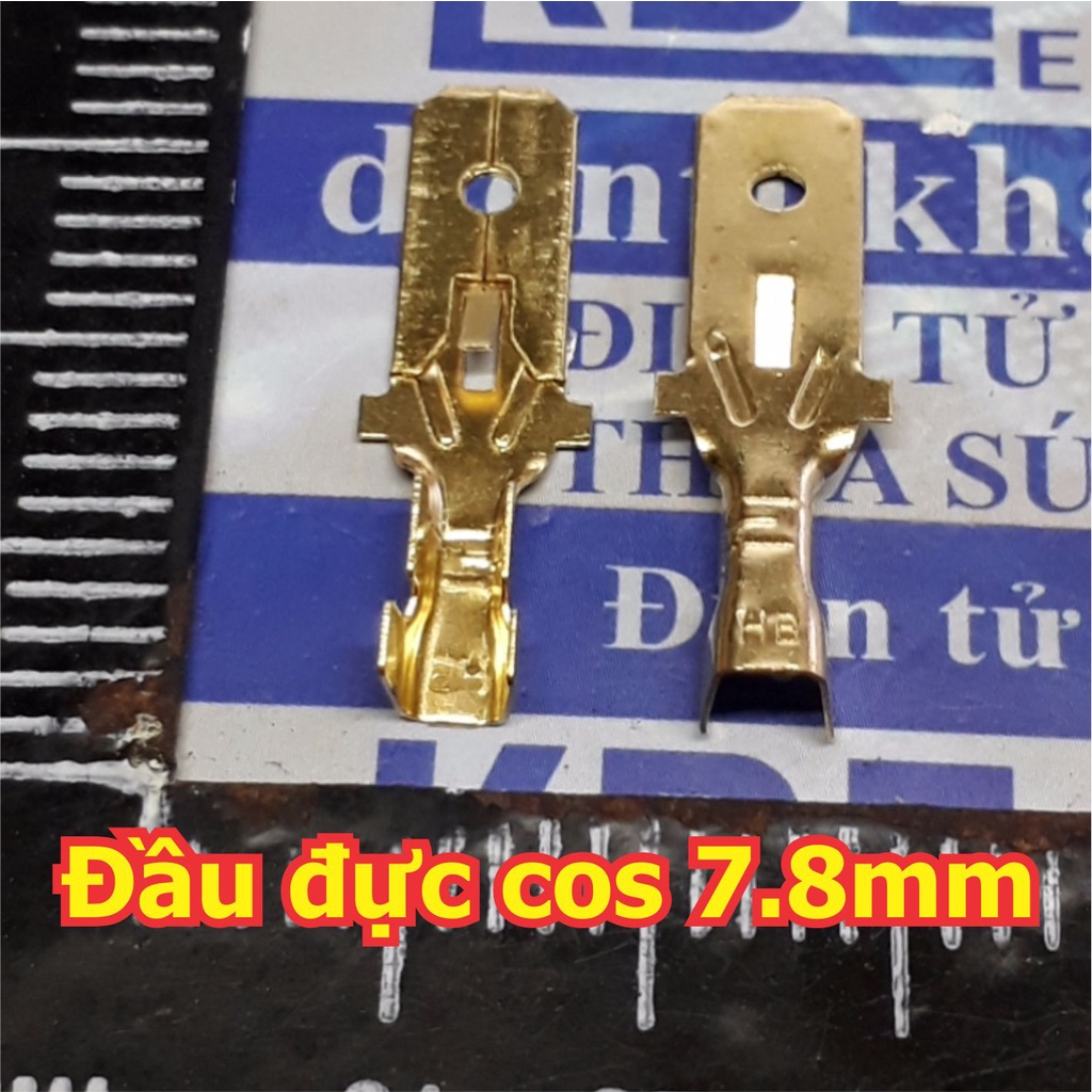 30 cái Đầu lõi đồng header, jack oto loại lớn, đầu cái / đực cos 7.8mm, bấm dây 0.75-2.5mm kde5148