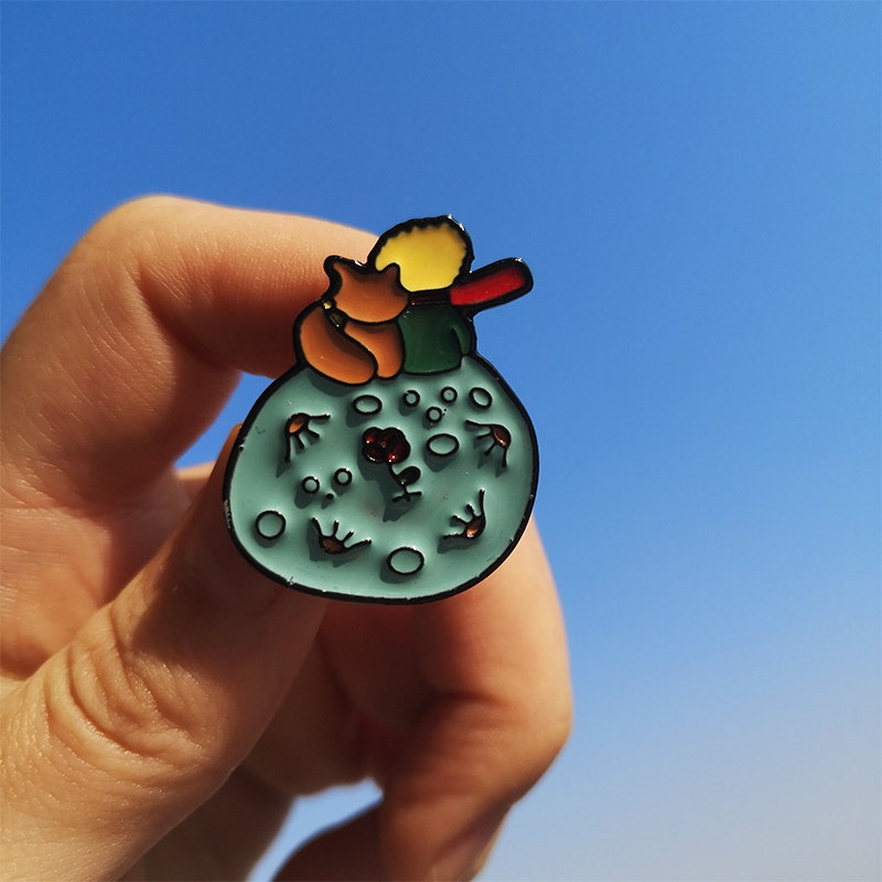 Huy hiệu cài áo hình hoàng tử bé/cáo nhiều màu sắc