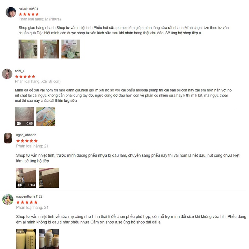 Phễu Hút Sữa Silicon Pumpa/Pumpin Cho Máy Hút Sữa Medela