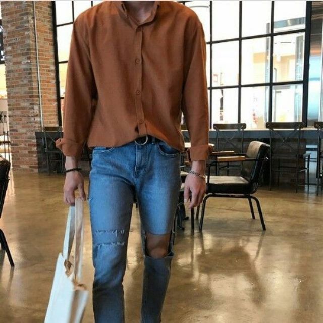 Quần Jean Rách Gối Nam Khác Mới