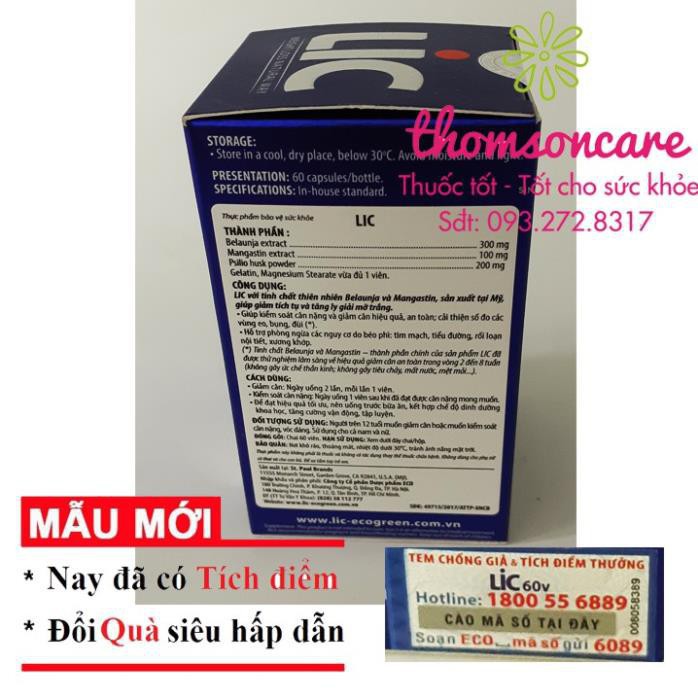 Lic - Giảm cân Có tem tích điểm - Chính hãng, có hóa đơn công ty